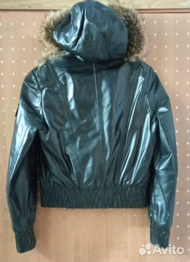 Куртка кожаная женская с мехом