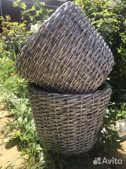 Корзина кашпо 12л ротанг