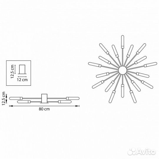 Потолочная люстра Lightstar Ragno 732187