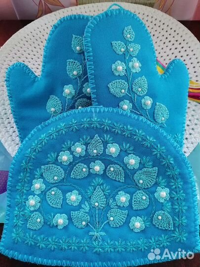 Набор для кухни (грелка, прихватки-варежки)