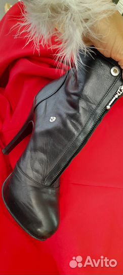 Ботильоны кожаные,38