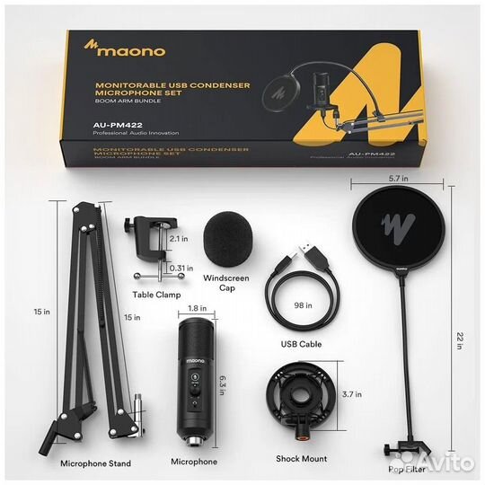 Микрофон проводной Maono AU-PM422