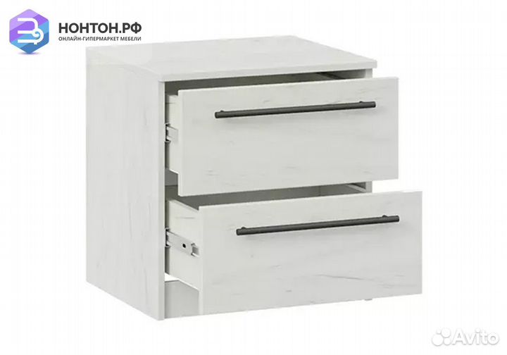 Тумба прикроватная Агата дуб крафт белый