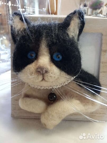 Шкатулка деревянная с котом