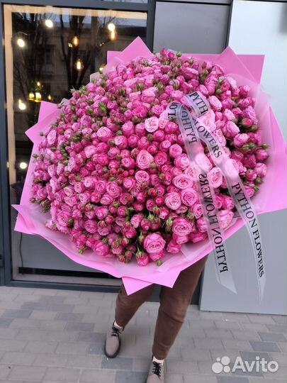 Цветы розы кустовые пионовидные