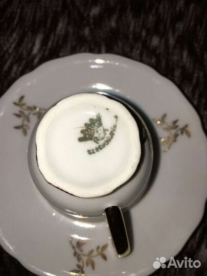 Чашка с блюдцем фарфор кофейная