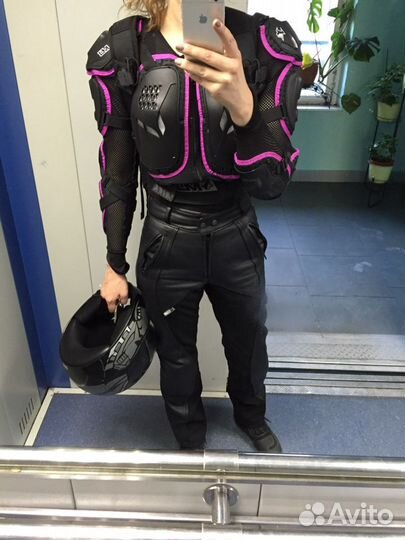 Мотоштаны кожаные женские