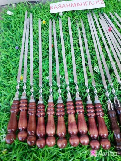 Шампура с деревянными ручками