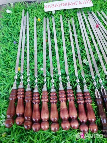 Шампура с деревянными ручками