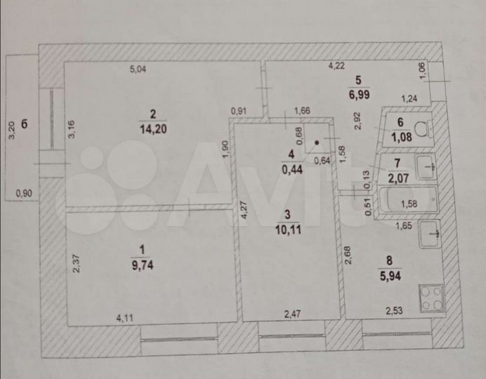 3-к. квартира, 51 м², 4/5 эт.