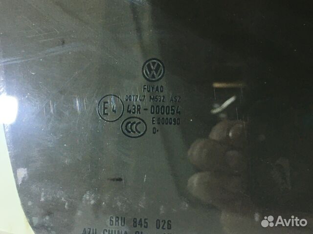 Стекло двери зад прав volkswagen polo 5 1.6 мт сед