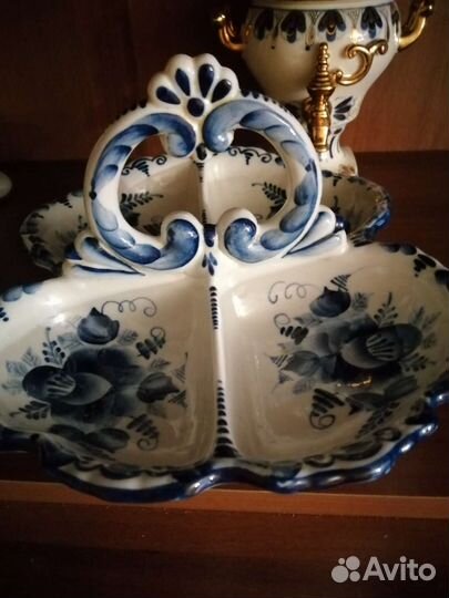 Менажница фарфор ручная роспись