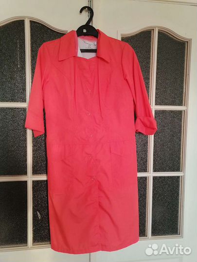 Халат для работы коралловый цвет