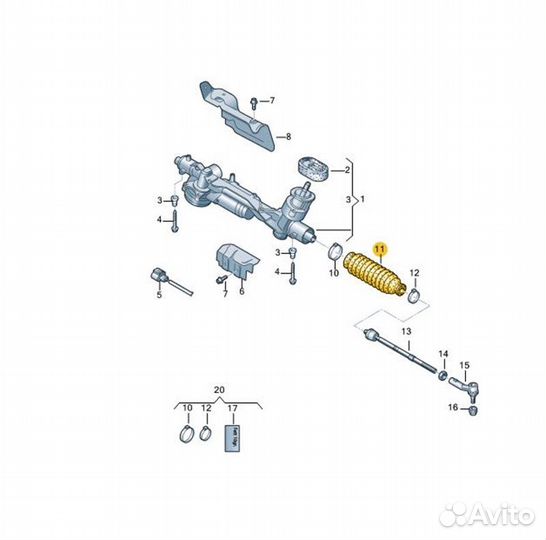 Кожух Skoda Octavia cwva 2017
