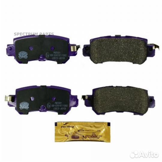 Колодки тормозные дисковые зад nibk PN25001