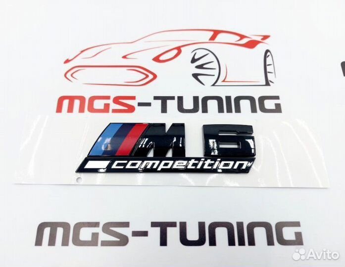 Шильдик M6 Competition черный надпись эмблема BMW
