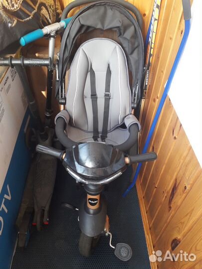 Детский трёхколёсный велосипед-коляска Moby Kids