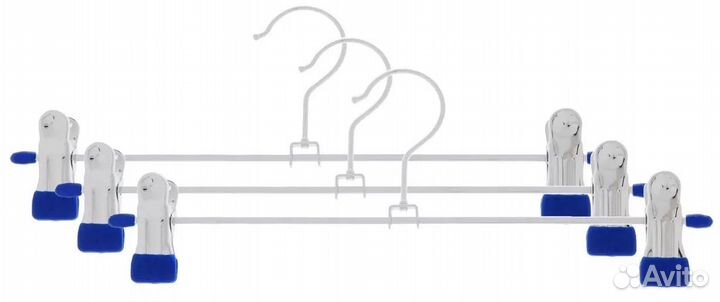 Вешалка-плечики металлическая с зажимами