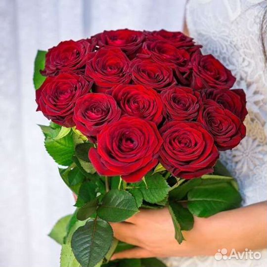 15 красных роз Цветы Букет Розы Красноярск