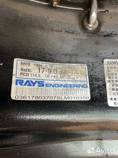 Rays engineering volk racing Литые диски размер