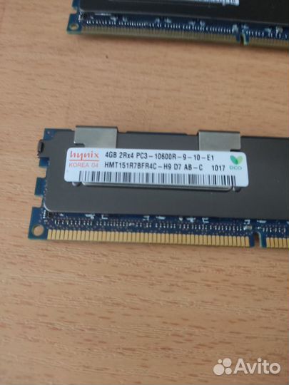 Серверная оперативная память ddr3 (4 gb * 2)