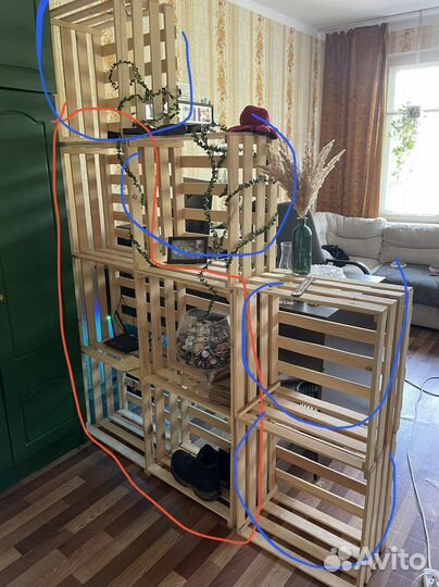 Деревянные полки ручной работы