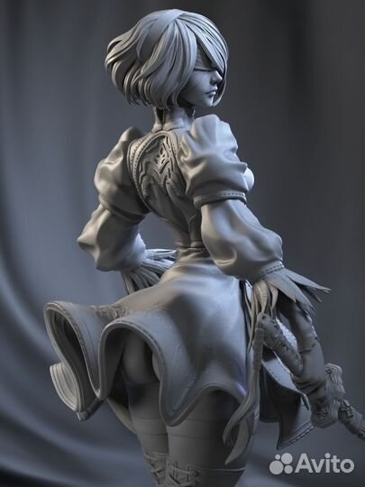 Модель 2B Nier Automata под сборку и покраску