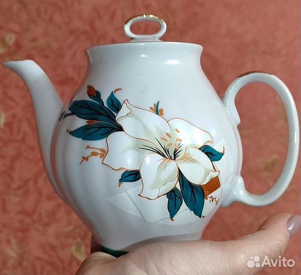 Чайный сервиз белая лилия Белый лебедь Дулево