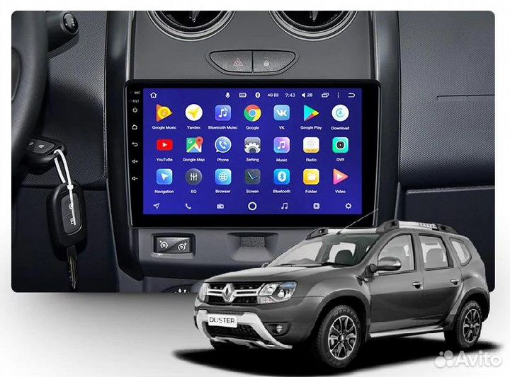 Магнитола Renault Duster Android IPS экран Новая