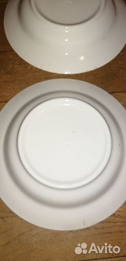 Тарелки большие 23 см зик Конаково 6 штук. Птицы