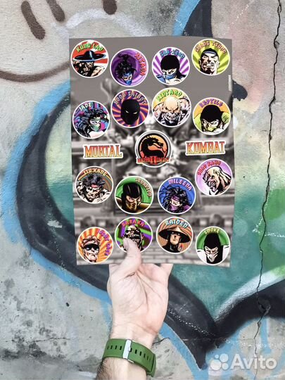 Стикеры/Наклейки Мортал Комбат/Mortal Kombat 2
