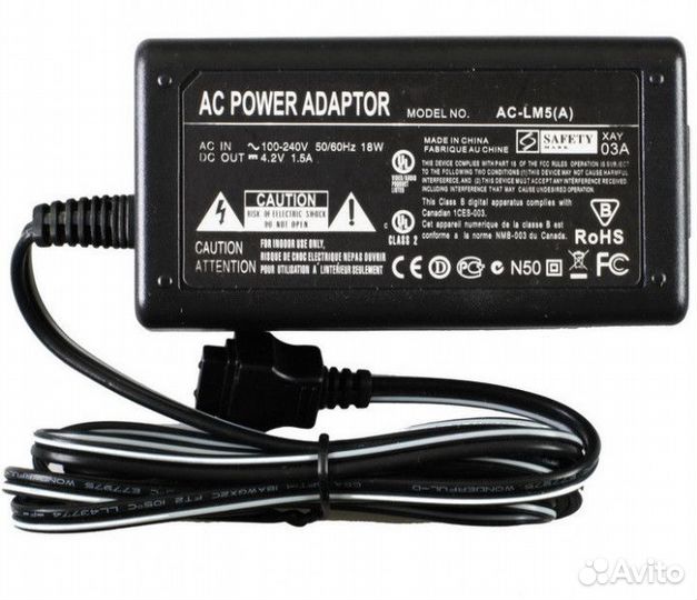 Сетевой адаптер для sony AC-LM5