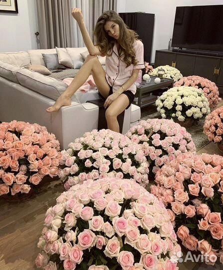 Пионы Букеты 101 Роза