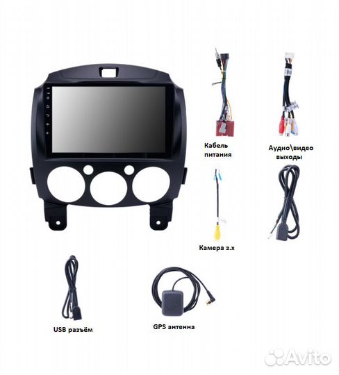 Магнитола планшет Mazda Demio 2007-2014. Android