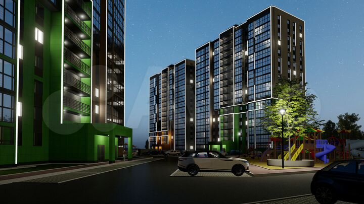 2-к. квартира, 58,6 м², 13/16 эт.