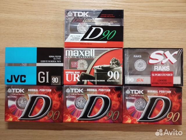 Аудиокассеты новые TDK JVC Maxell Raks