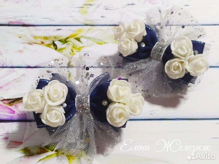 Бантики для волос ручной работы