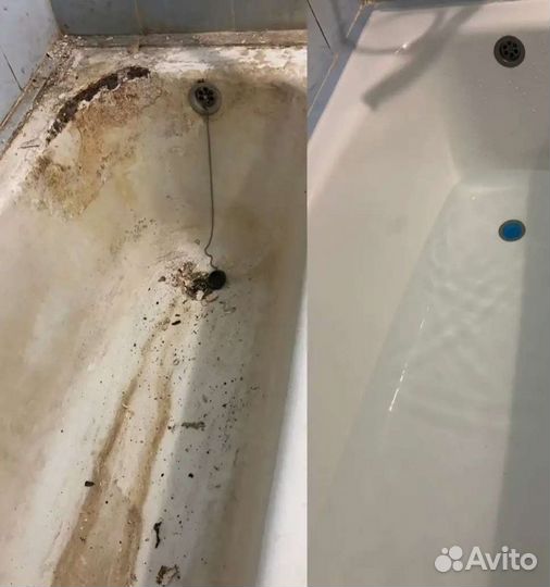 Реставрация ванн жидким акрилом или мрамором