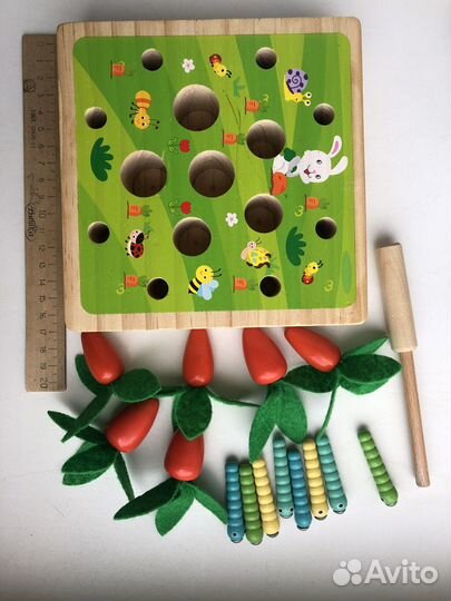 Сортер для малышей магнитная рыбалка Червячки и Мо