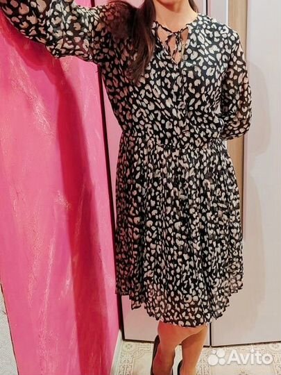 Платье женское леопардовое