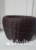 Кашпо из искусственного ротанга