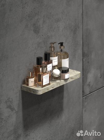 Полка из камня в ванну / Milky White 300