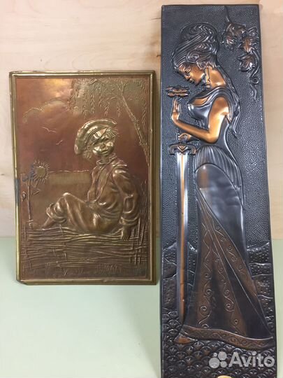 Чеканка медная Царица Тамара/Нахалёнок СССР