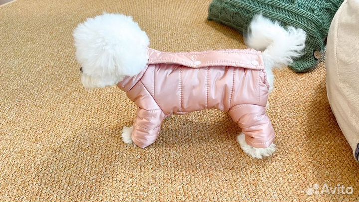 Z55. Розовое зимнее пальто для собак