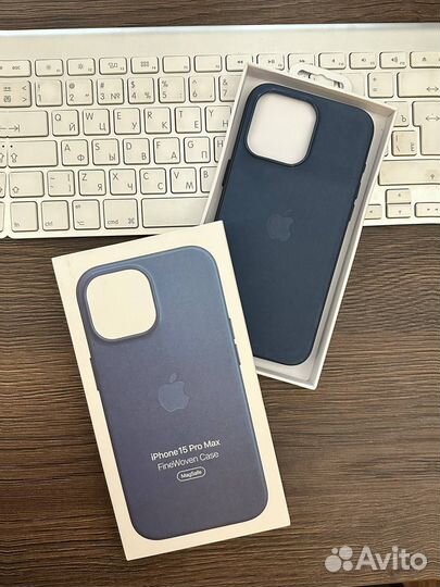 Чехол защитный для iPhone 15 ProMax FineWoven Blue