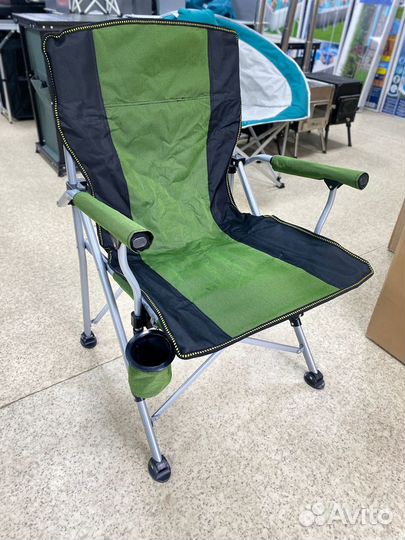 Кресло туристическое до 80кг зеленое 3шт