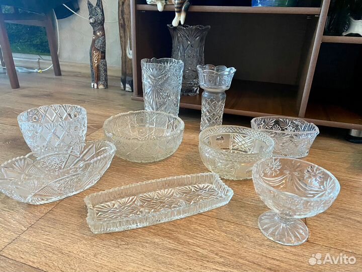 Ваза салатник хрусталь СССР