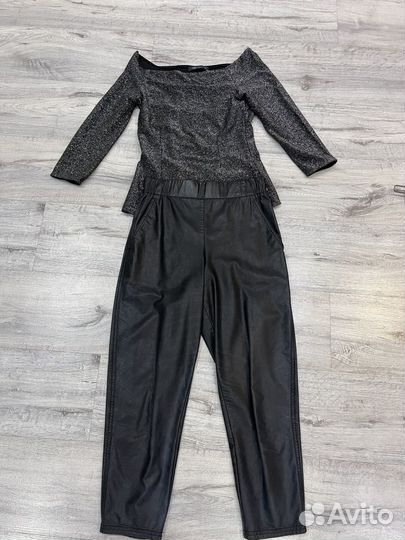 Кожаные брюки penny black, боди, офисные рубашки