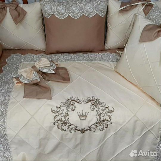Комплект в кроватку премиум сатин