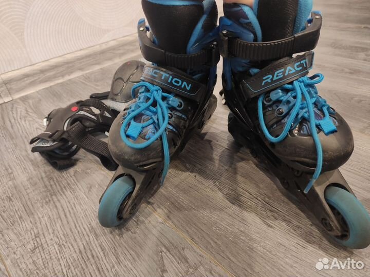 Роликовые коньки раздвижные reaction 28-31 размер